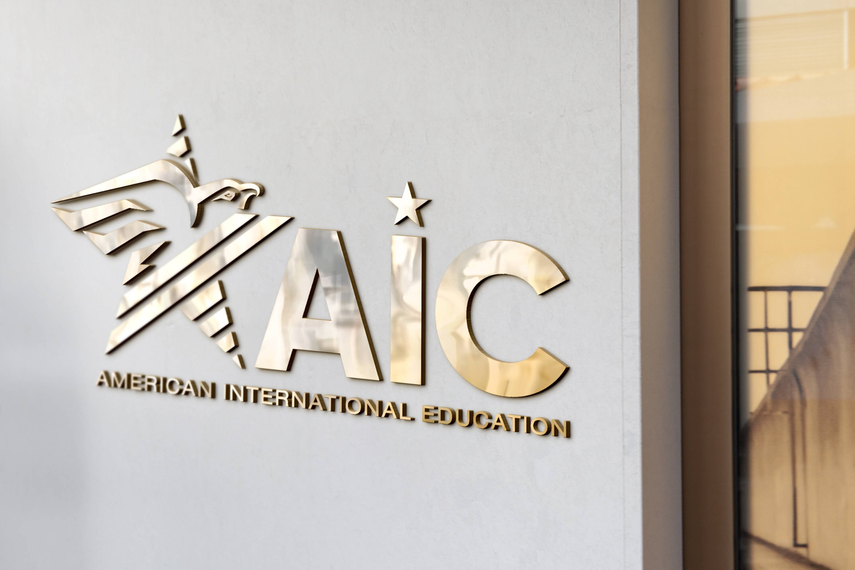 Thiết kế logo giáo dục AIC tại TP HCM