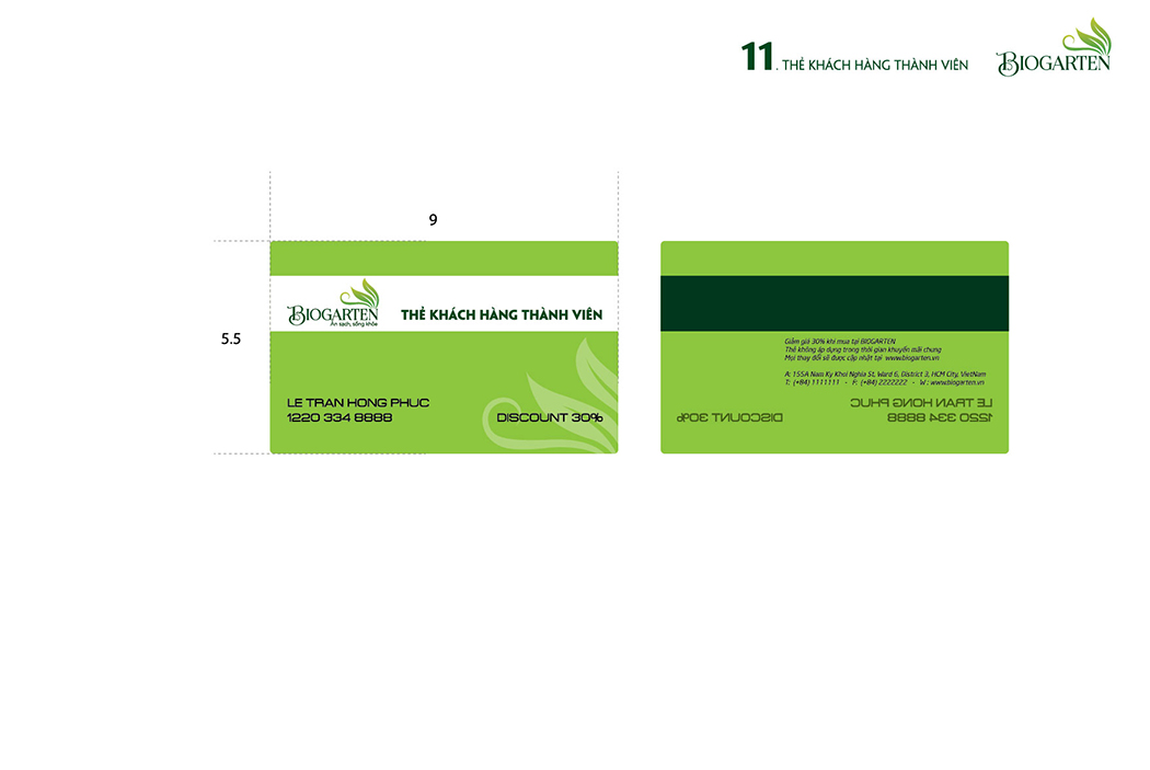 Thiết kế logo và bộ nhận diện thương thực phẩm hữu cơ BioGarten tại TP HCM