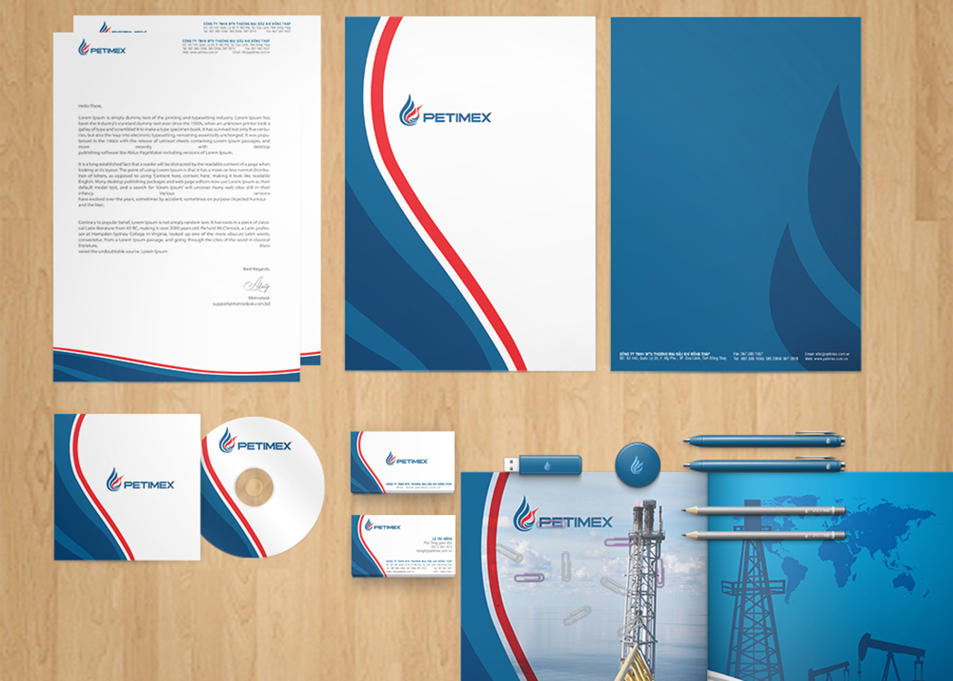 Thiết kế logo và nhận diện thương hiệu Công ty Dầu khí Petimex tại Đồng Nai, Đồng Tháp, Cần Thơ