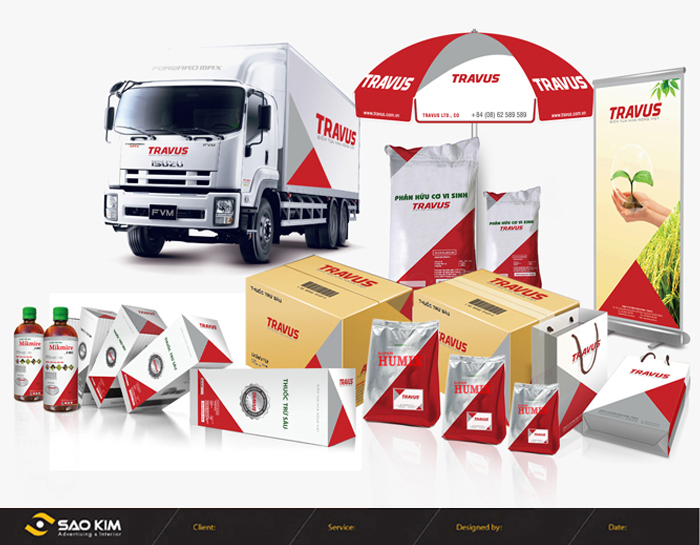 Thiết kế hệ thống nhận diện thương hiệu công ty cổ phần Trần Vương - Travus tại TP HCM
