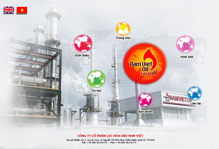 Thiết kế logo nhận diện thương hiệu hóa dầu Nam Việt tại Cần Thơ, TP HCM