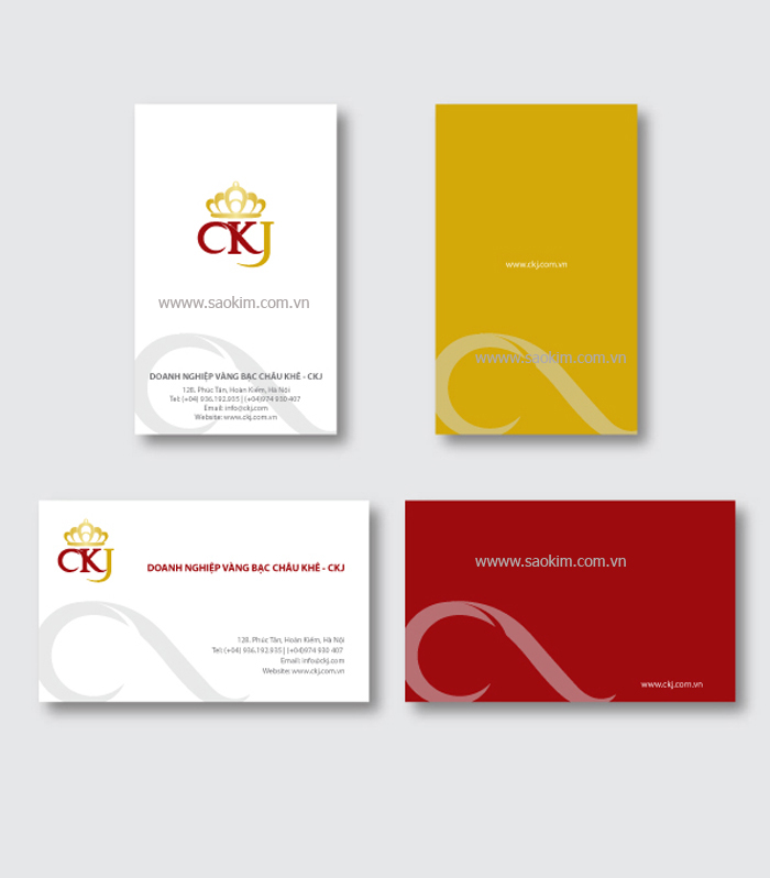 Thiết kế nhận diện thương hiệu cho vàng bạc CKJ tại Hải Dương