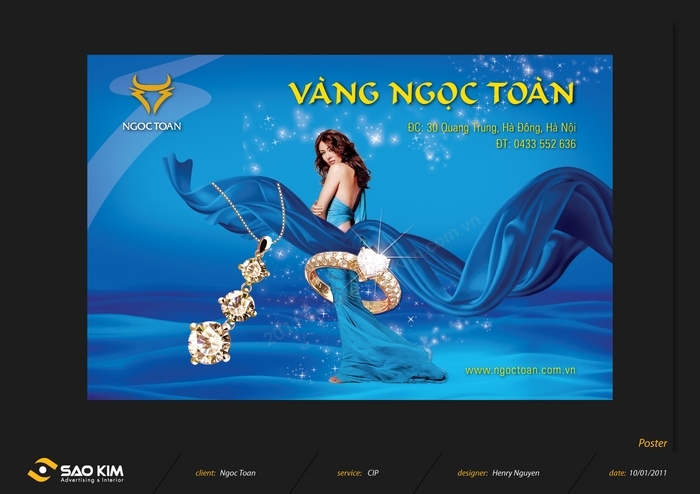 Thiết kế thương hiệu vàng Ngọc Toàn tại Hà Nội