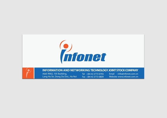 Thiết kế thương hiệu công ty công nghệ mạng INFONET tại Hà Nội