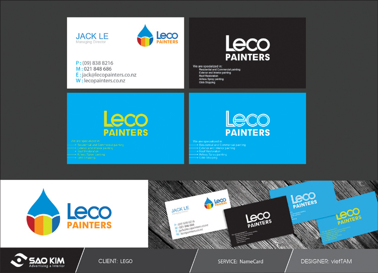 Thiết kế logo - website - nhận diện thương hiệu cho công ty sơn Leco Painters tại Quốc tế