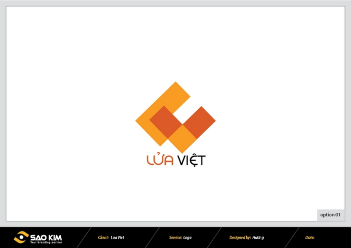 Thiết kế logo công ty  đầu tư khai thác khoáng sản Lửa Việt tại Hà Nội, TP HCM