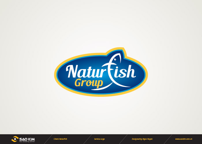 Thiết kế logo công ty chế biến thủy hài sản Naturfish tại Hà Nội