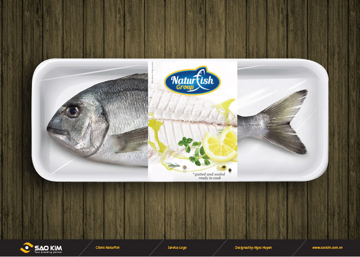 Thiết kế logo công ty chế biến thủy hài sản Naturfish tại Hà Nội