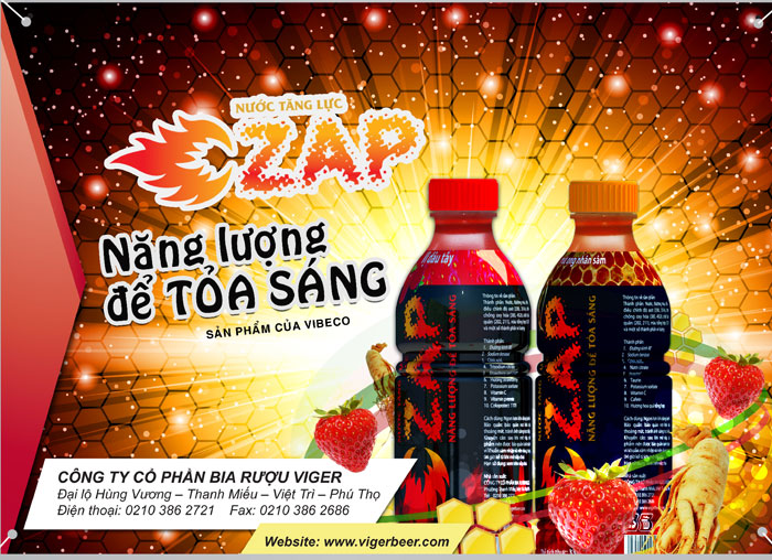 Sáng tạo thương hiệu và thiết kế logo bao bì Nước tăng lực ZAP tại Phú Thọ