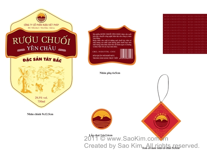 Thiết kế logo và nhận diện thương hiệu rượu Thiên Vũ tại Sơn La