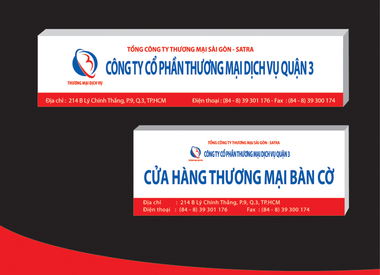 Thiết kế thương hiệu cho Công ty CP Thương mại dịch vụ Quận 3 tại TP HCM