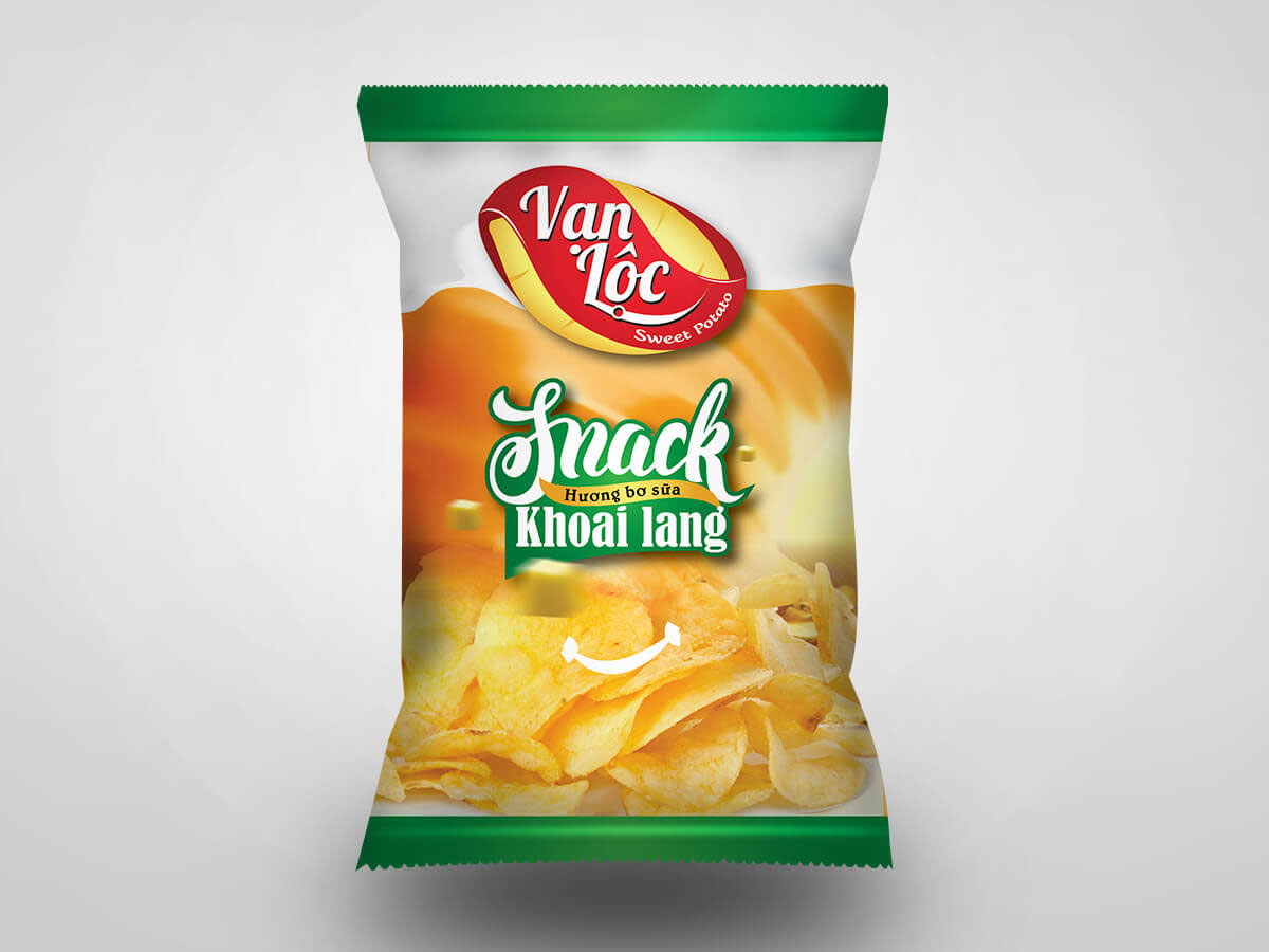 Thiết kế logo và bao bì snack khoai tây 8 Mập tại TP HCM