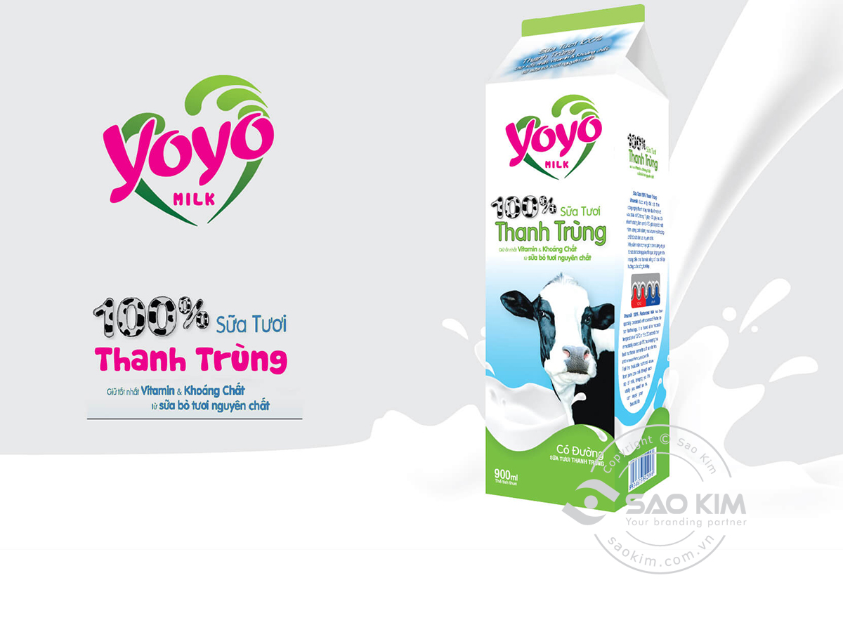 Thiết kế logo sữa Yoyo tại TP HCM