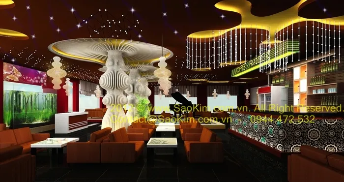 Phối cảnh thiết kế quán cafe Paradise