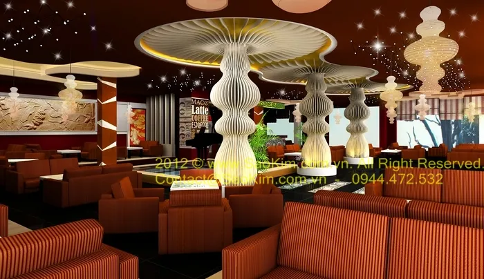 Phối cảnh thiết kế quán cafe Paradise