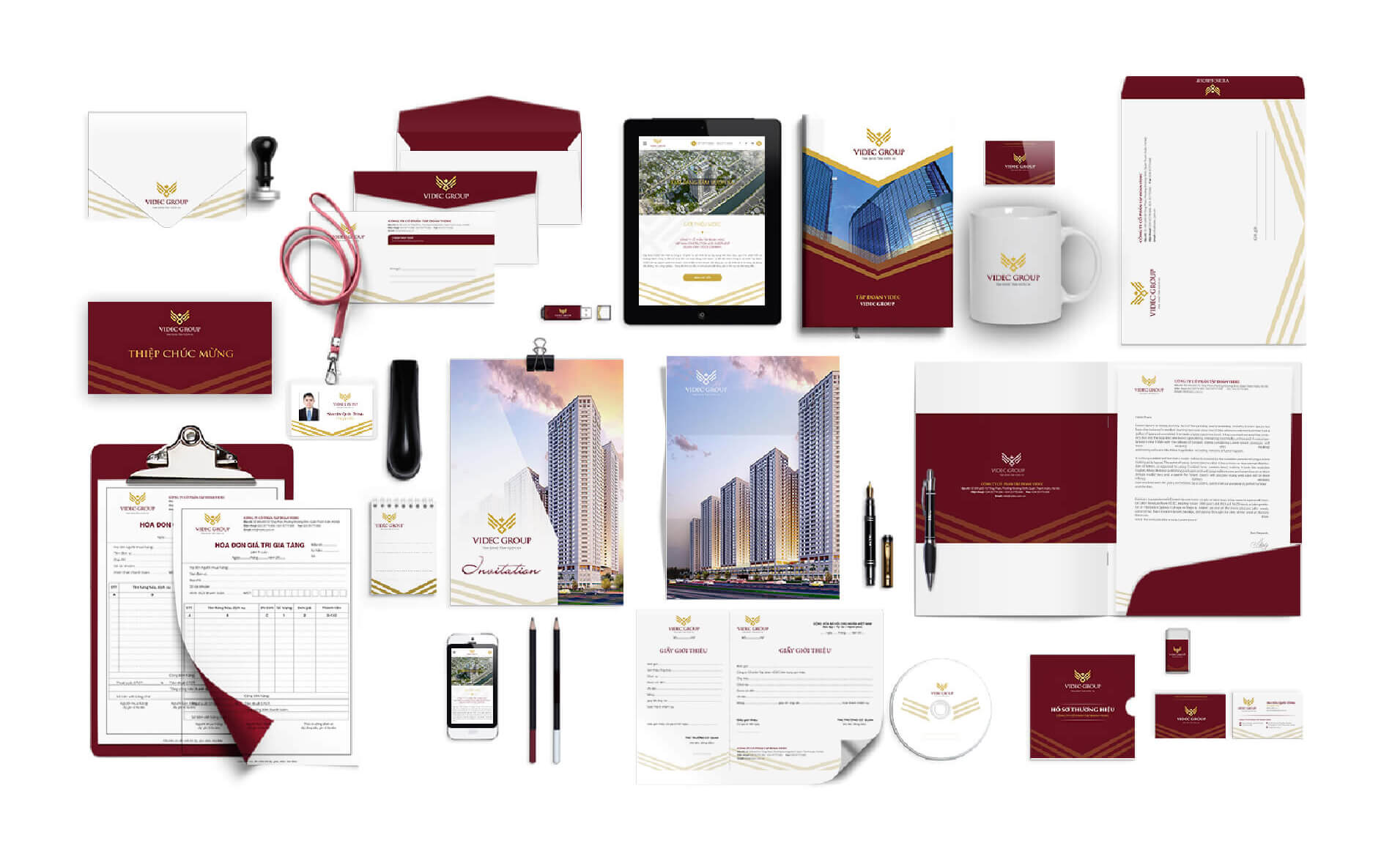 Bộ Sales Kit Videc Group do Sao Kim thiết kế Bộ Sales Kit Videc Group do Sao Kim thiết kế