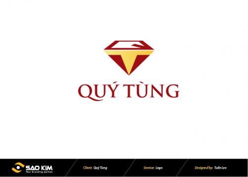 Logo thương hiệu vàng bạc đá quý Quý Tùng do Sao Kim thiết kế