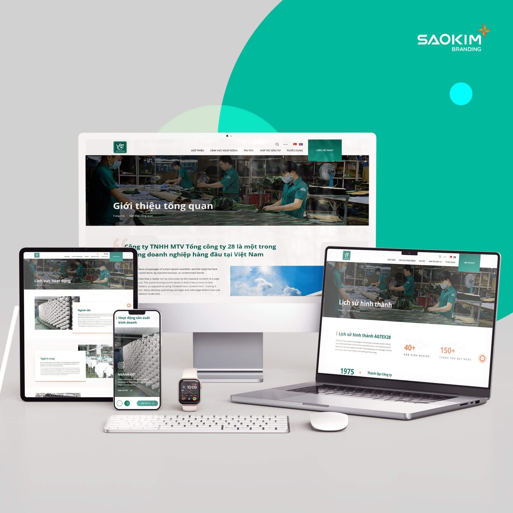 Website AGTEX 28 do Sao Kim thiết kế