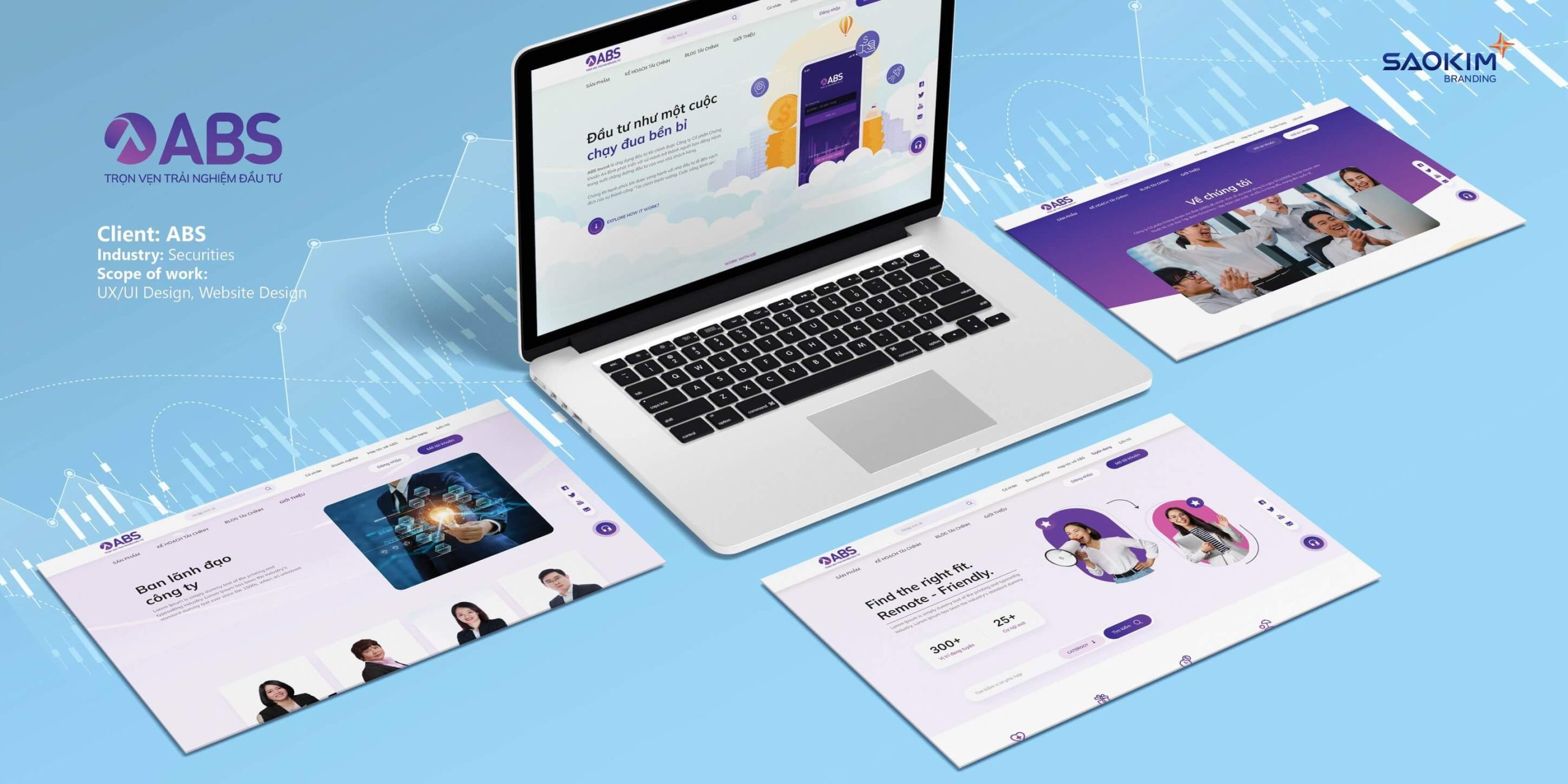 Website Chứng khoán ABS do Sao Kim thiết kế