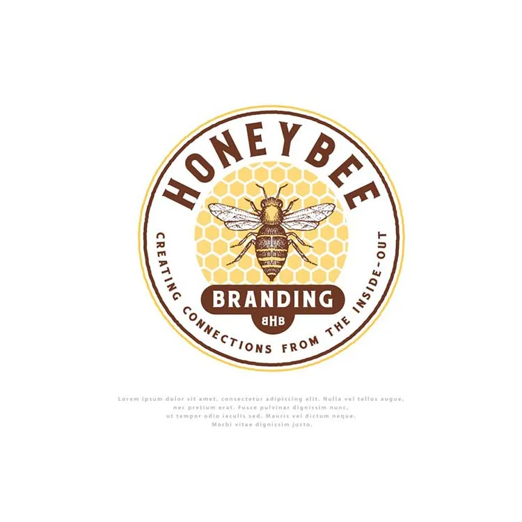 Thiết kế logo nữ tính thương hiệu mật ong