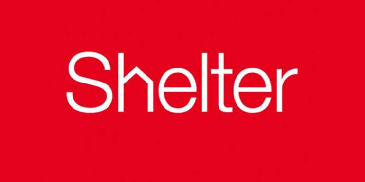 Logo 2004 của Johnson cho shelter với mái vòm 'h' đã giúp định vị lại tổ chức từ thiện nhà ở.