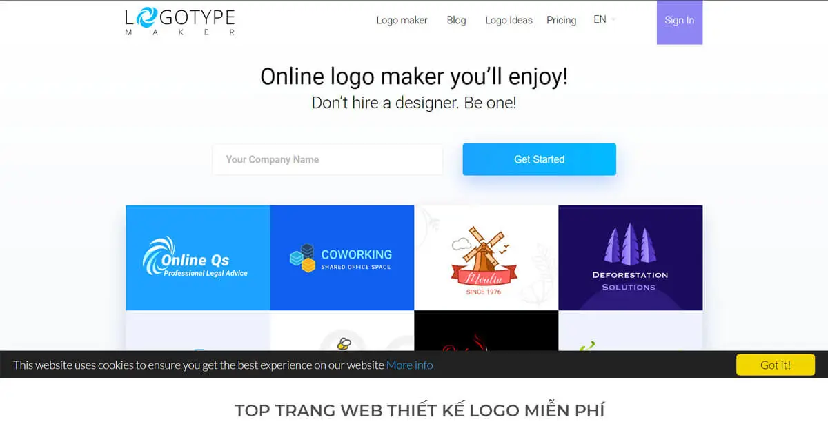Logo Type Maker - Trang web thiết kế Logo miễn phí