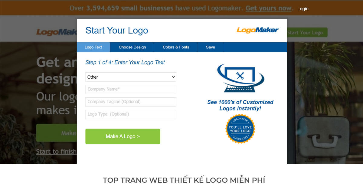 Logo Maker - Trang web thiết kế Logo miễn phí