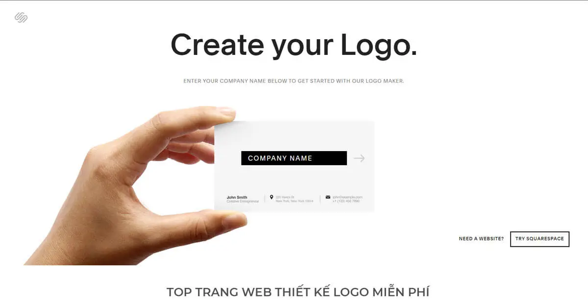 Squarespace - Trang web thiết kế Logo miễn phí