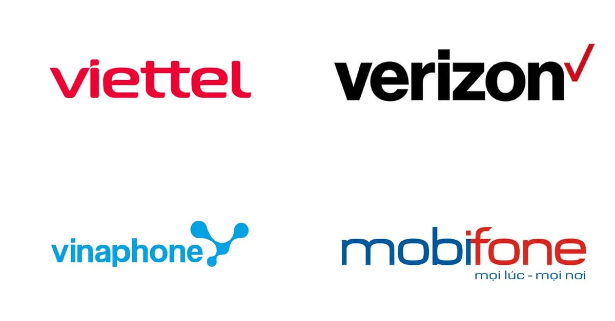 Các logo công ty viễn thông hàng đầu