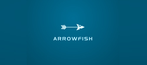 Mẫu-thiết-kế-Logo-hình-Cá-Arrow-Fish