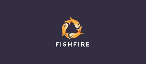 Mẫu-thiết-kế-Logo-hình-Cá-Fish-Fire