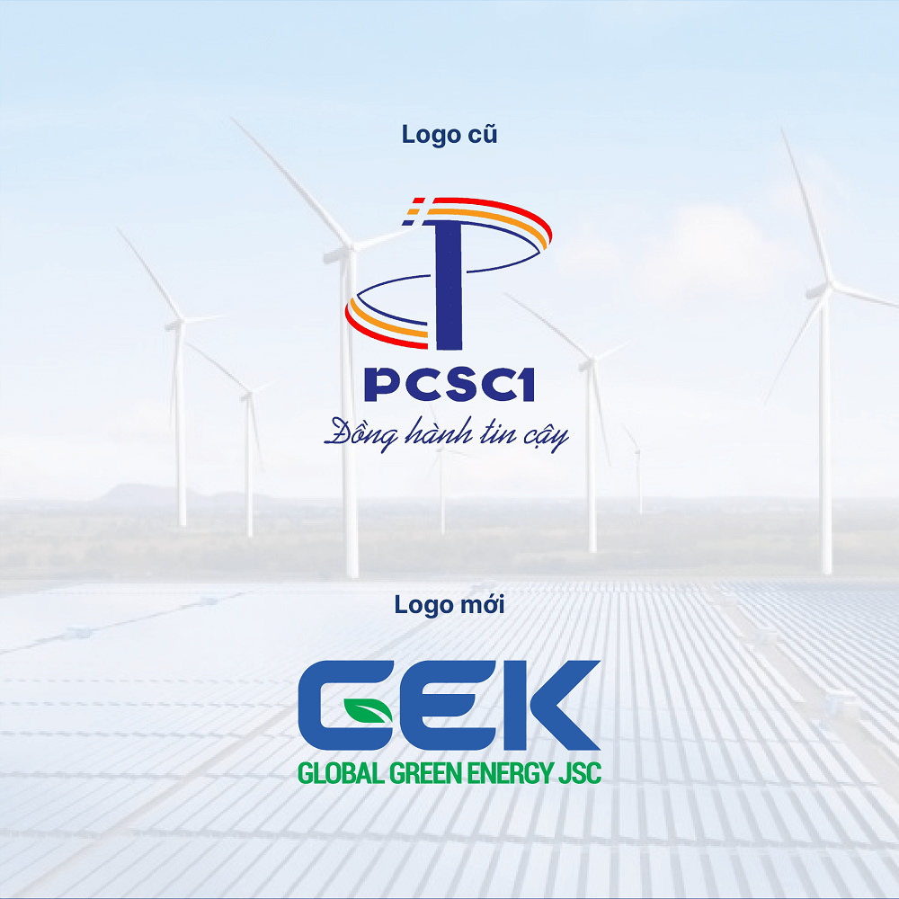 Thiết kế logo nhận diện thương hiệu GEK - So sánh logo cũ mới