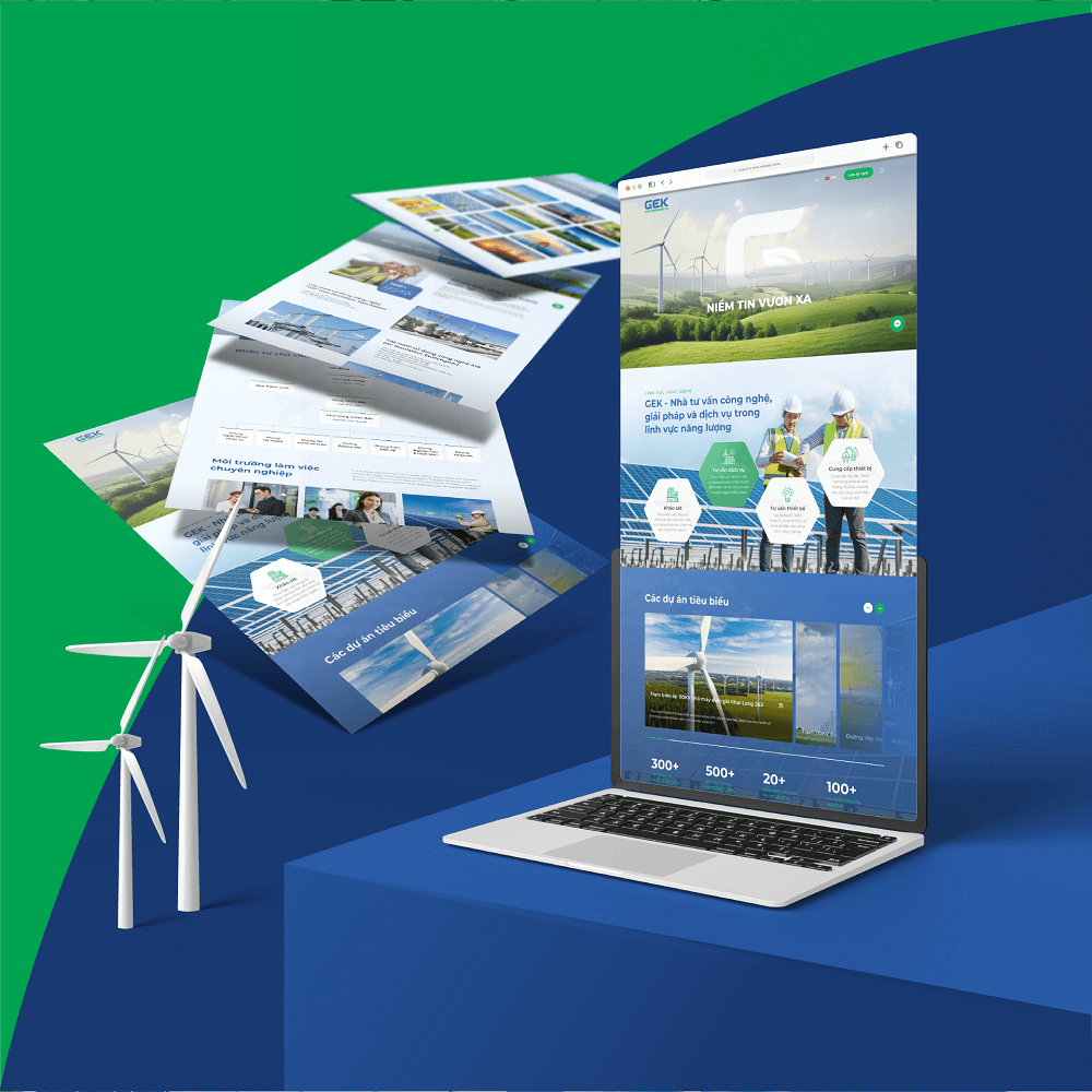 Thiết kế logo nhận diện thương hiệu GEK - Website GEK