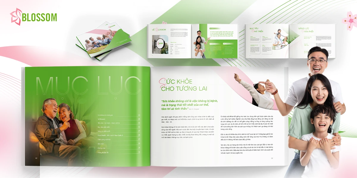 Dịch vụ thiết kế Profile thiết kế hồ sơ năng lực - Dự án thiết kế profile công ty BLOSSOM