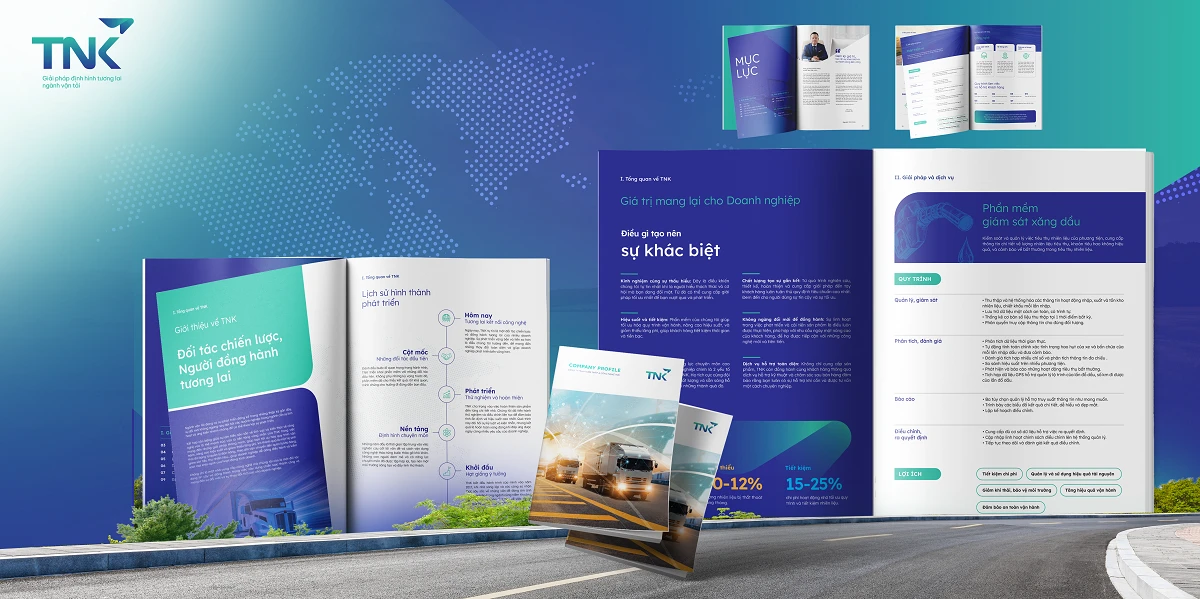 Dịch vụ thiết kế Profile thiết kế hồ sơ năng lực - Dự án thiết kế profile công ty TNK