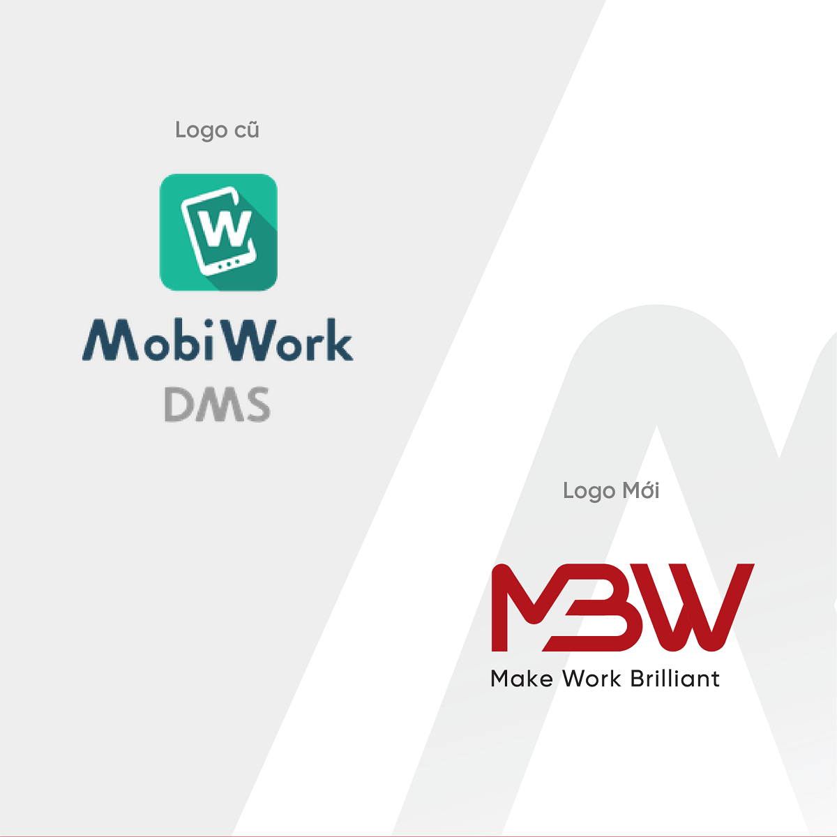 Thiết kế logo nhận diện thương hiệu MBW - So sánh logo cũ mới