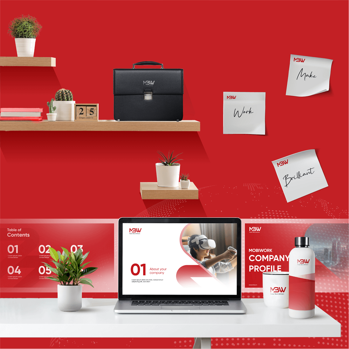 Thiết kế logo nhận diện thương hiệu MBW - Nhận diện thương hiệu MBW