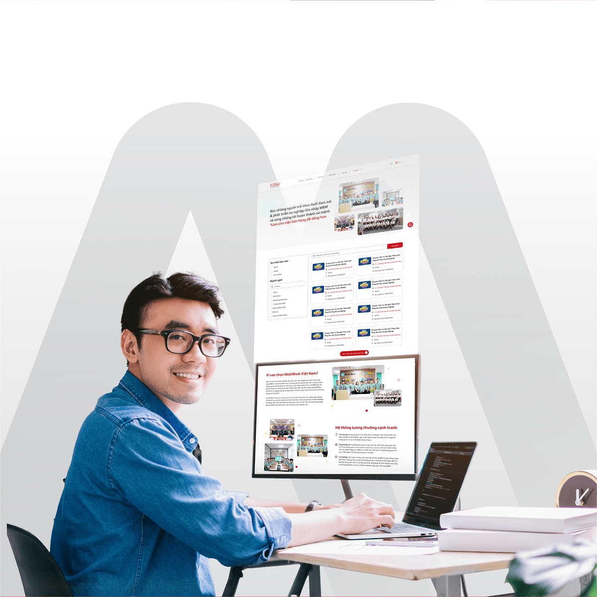 Thiết kế logo nhận diện thương hiệu MBW - Website MBW bản Mobile