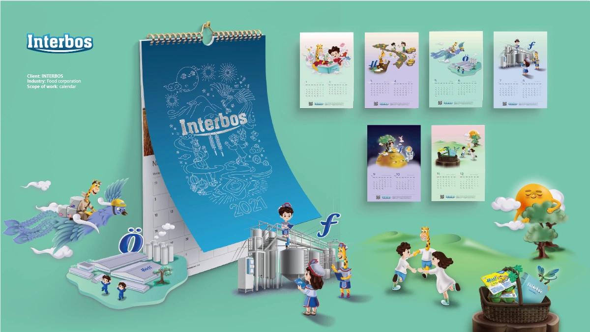 Dự án thiết kế lịch tết, lịch treo tường độc quyền thương hiệu interbos