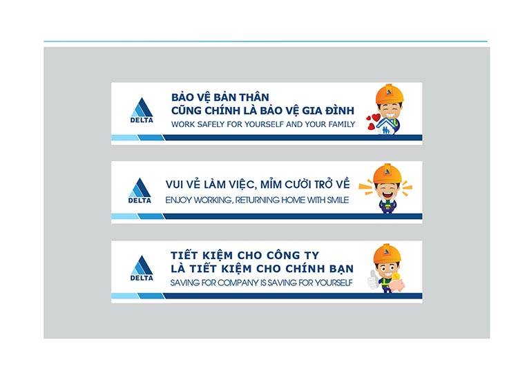 Mẫu thiết kế biển bảng công trường của Delta.