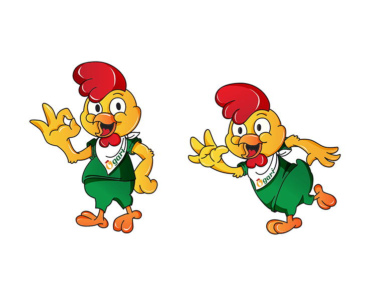Thiết kế mascot của gia cầm Lượng Huệ.