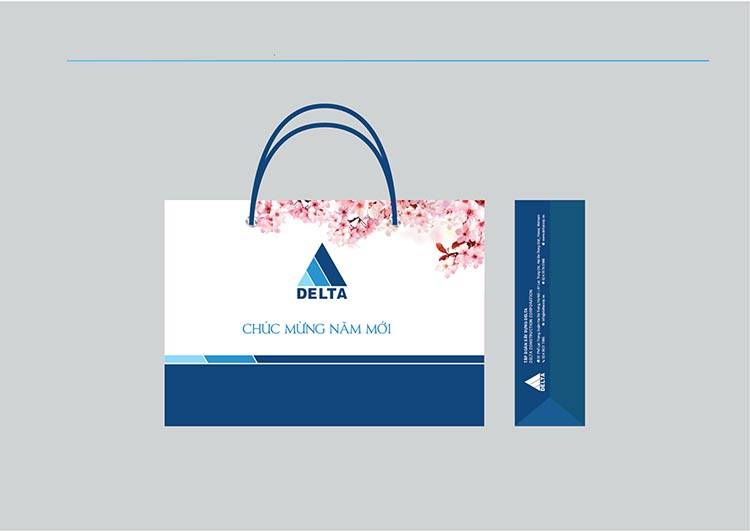 Mẫu thiết kế túi quà tặng của Delta.