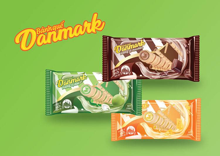 Thiết kế bao bì bánh kẹo Royal Danmark của Bảo Hưng.