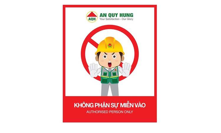 Mẫu thiết kế biển bảng công trình An Quý Hưng do Sao Kim thiết kế.