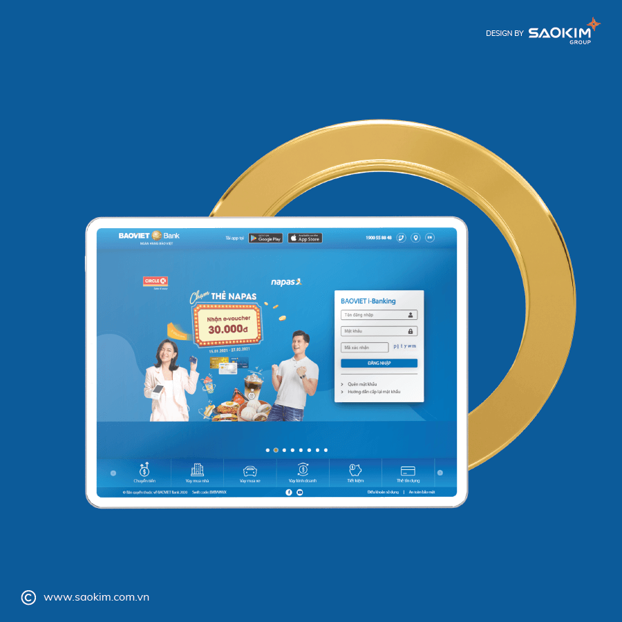 Dự án Thiết kế webiste chuyên nghiệp (Ảnh: Baoviet Bank)