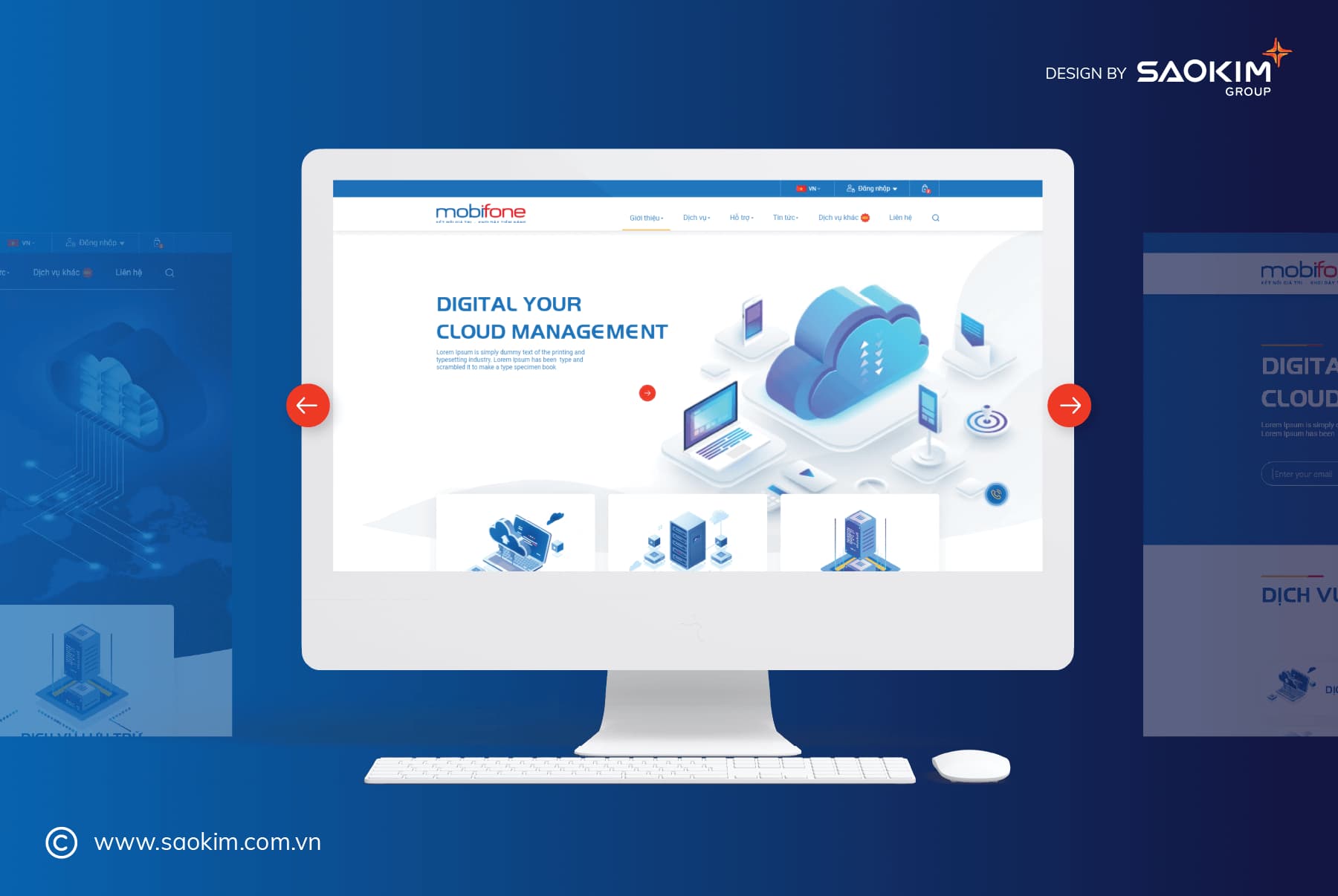 Dự án Thiết kế webiste chuyên nghiệp (Ảnh: Mobifone Cloud)