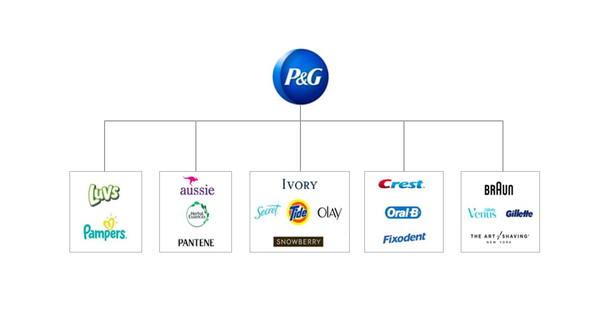 Kiến trúc thương hiệu loại House of Brands của P&G