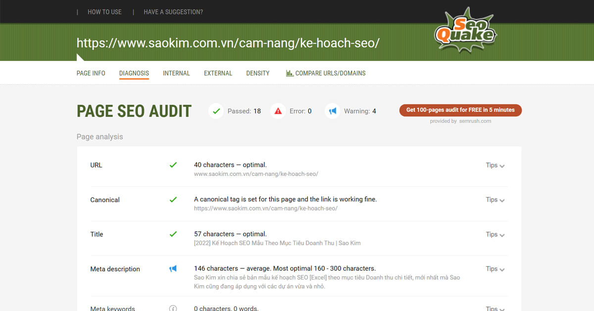 Phân tích bài viết bằng Seoquake Công cụ hỗ trợ viết bài chuẩn SEO: Phân tích bài viết bằng Seoquake