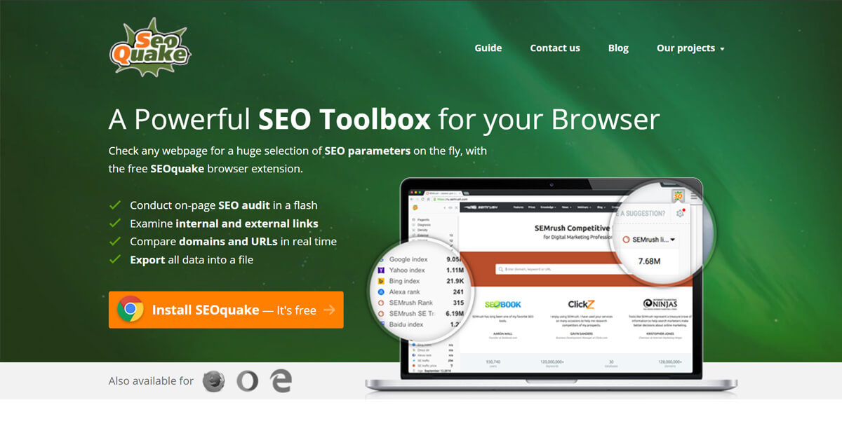 Công cụ hỗ trợ viết bài chuẩn SEO: Seoquake Công cụ hỗ trợ viết bài chuẩn SEO: Seoquake
