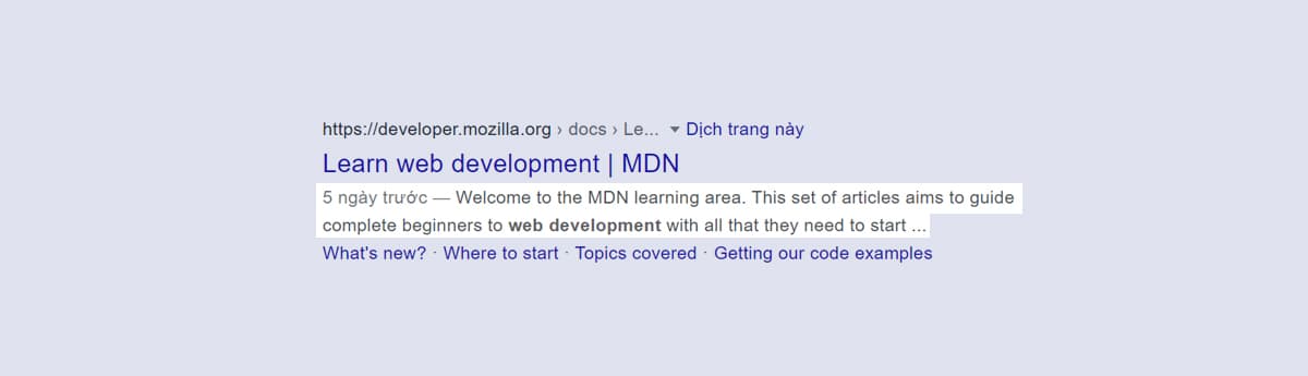 Đôi khi Google tự cắt ngắn Meta Description trước khi đủ 150 ký tự Đôi khi Google tự cắt ngắn Meta Description trước khi đủ 150 ký tự